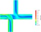 Flow of a non Newtonian fluid in a Fontan prosthesis 