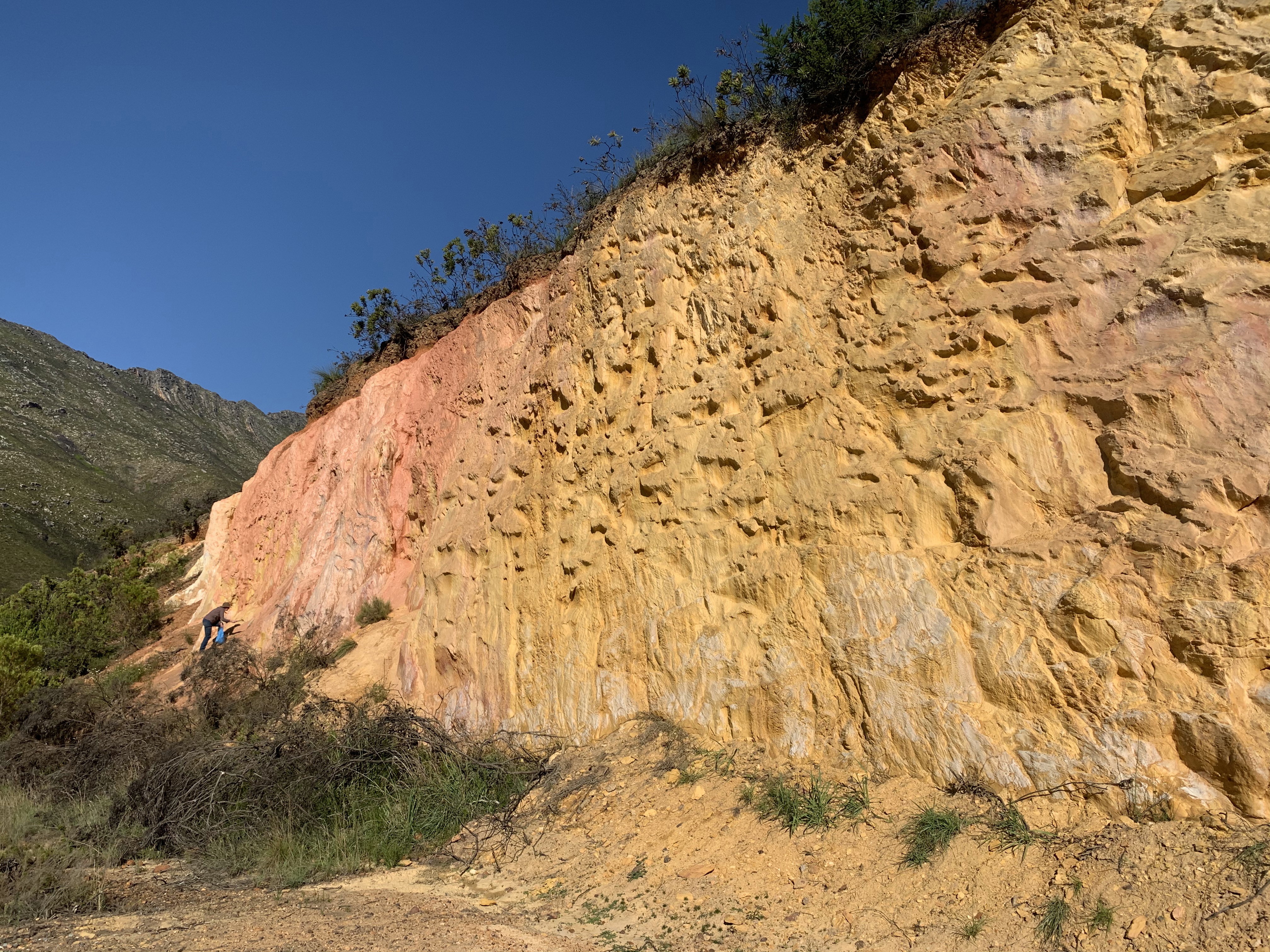 A rainbow of ochre collection along the Garcia Pass in the Western Cape Province, South Africa