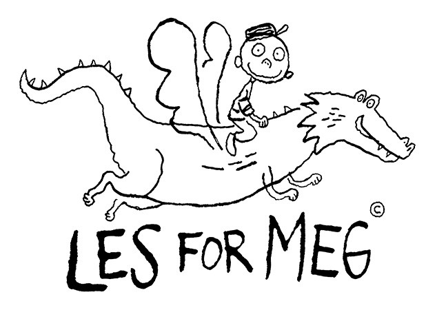 Les for meg - logo - illustrasjon av gutt som rir på en drage