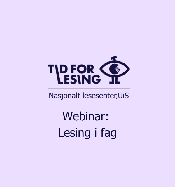 Webinar 3. september: Lesing i fag - Tid for lesing-logo