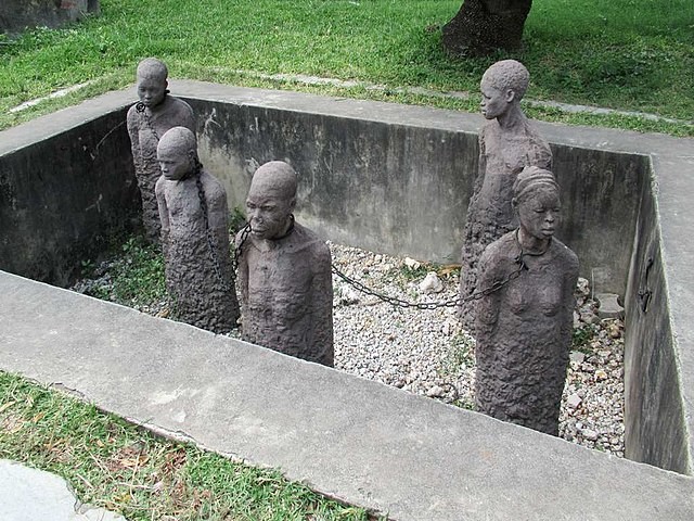 Monument på slavemarkedet i Zanzibar