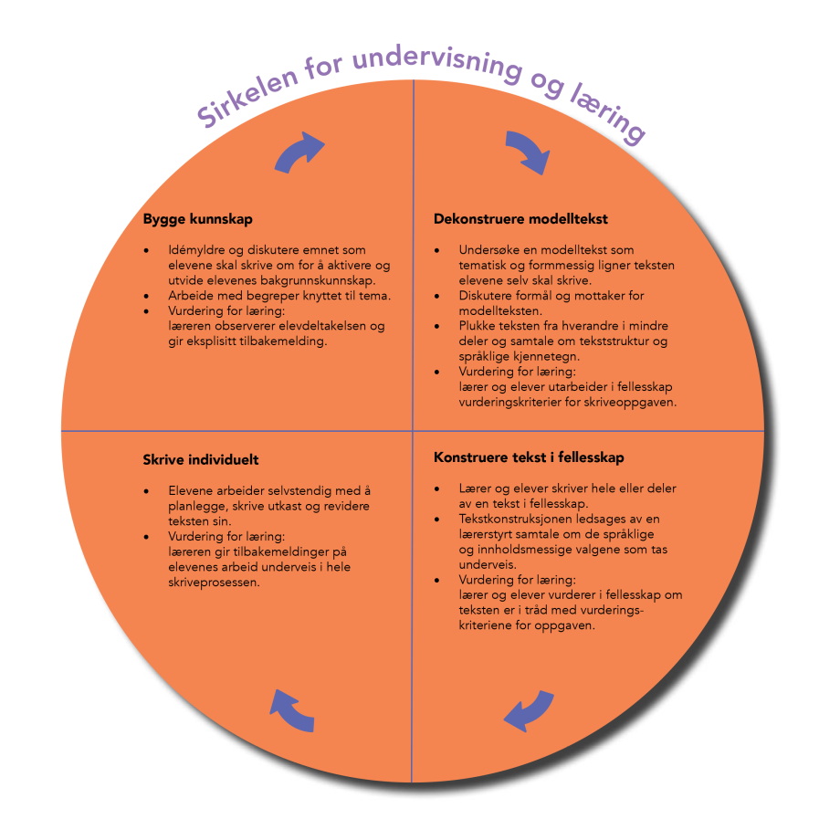 Figur: Sirkel for undervisning og læring